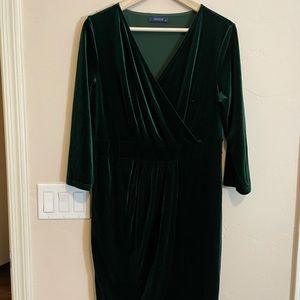 Dark green velvet dress size XL